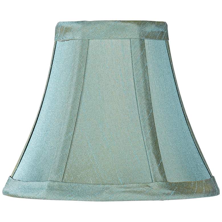 Image 1 Blue Green Bell Lamp Shade 3x6x5 (Clip-On)