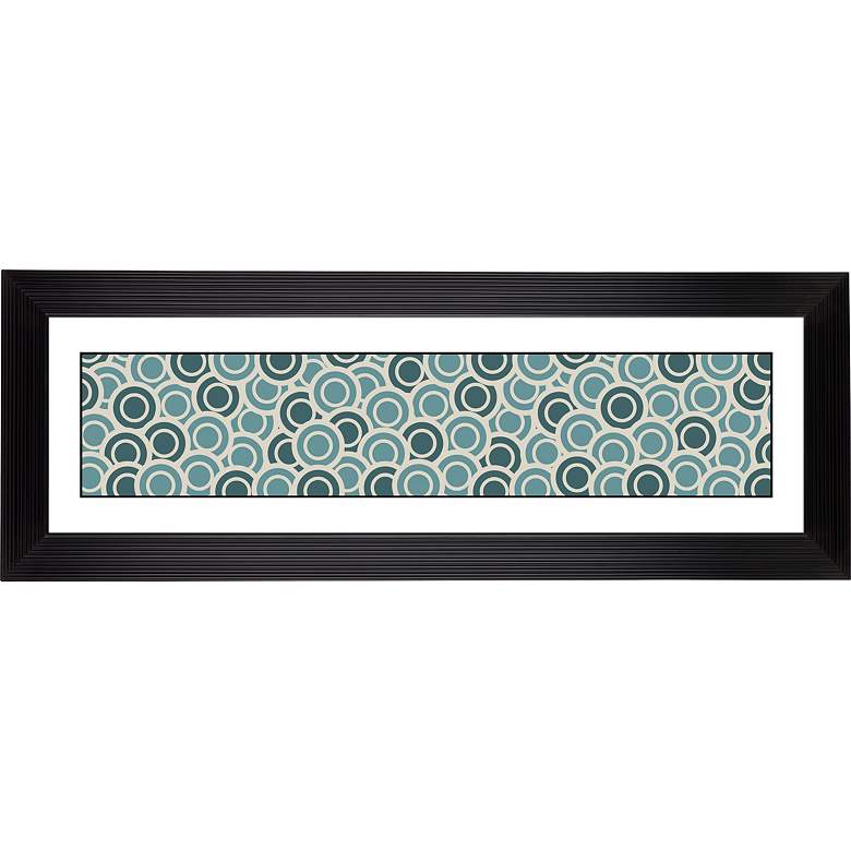 Image 1 Blue/Green Circlets Stepped Strip 52 1/8 inch Wide Wall Art