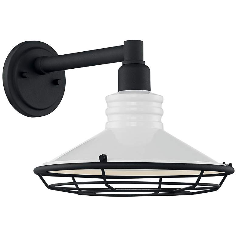 Image 1 Blue Harbor; 1 Light; Large Outdoor Wall Sconce; Gloss White Finish