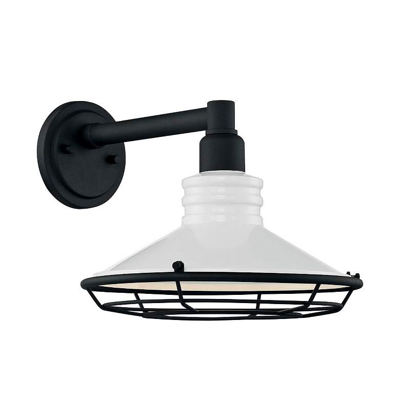 Image 3 Blue Harbor; 1 Light; Large Outdoor Wall Sconce; Gloss White Finish more views