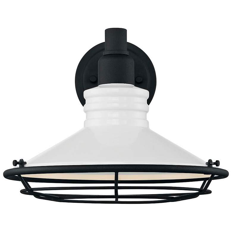 Image 4 Blue Harbor; 1 Light; Large Outdoor Wall Sconce; Gloss White Finish more views