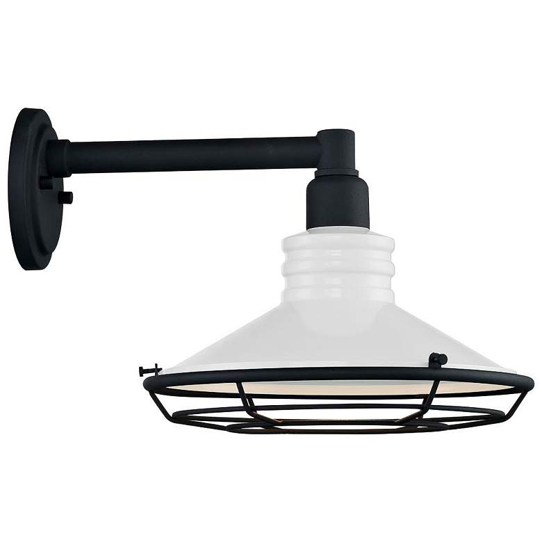 Image 5 Blue Harbor; 1 Light; Large Outdoor Wall Sconce; Gloss White Finish more views