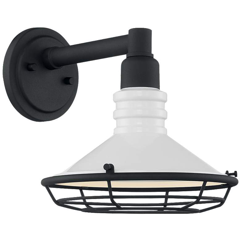 Image 1 Blue Harbor; 1 Light; Small Outdoor Wall Sconce; Gloss White Finish
