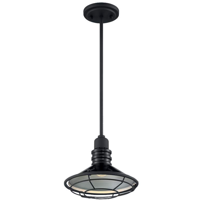 Image 1 Blue Harbor; 1 Light; Small Pendant Fixture; Gloss Black Finish