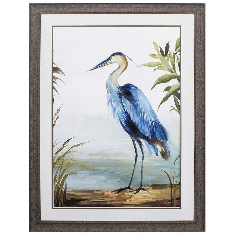 Image 1 Blue Heron 27"W x 36"H Framed Art