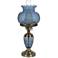 Blue Hobnail Glass 23" High Hurricane Table Lamp