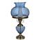 Blue Hobnail Glass 26" High Hurricane Table Lamp