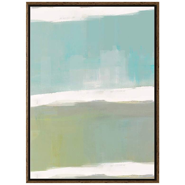Image 1 Blue Horizon II 37 3/4 inchH Framed Canvas Abstract Wall Art