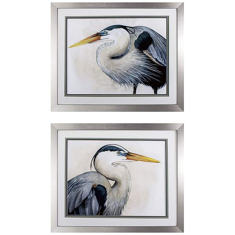 Image 1 Blue Hunter 28"W x 24"H Framed Art Set of 2
