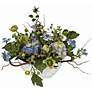 Blue Hydrangea Faux Floral Arrangement Centerpiece