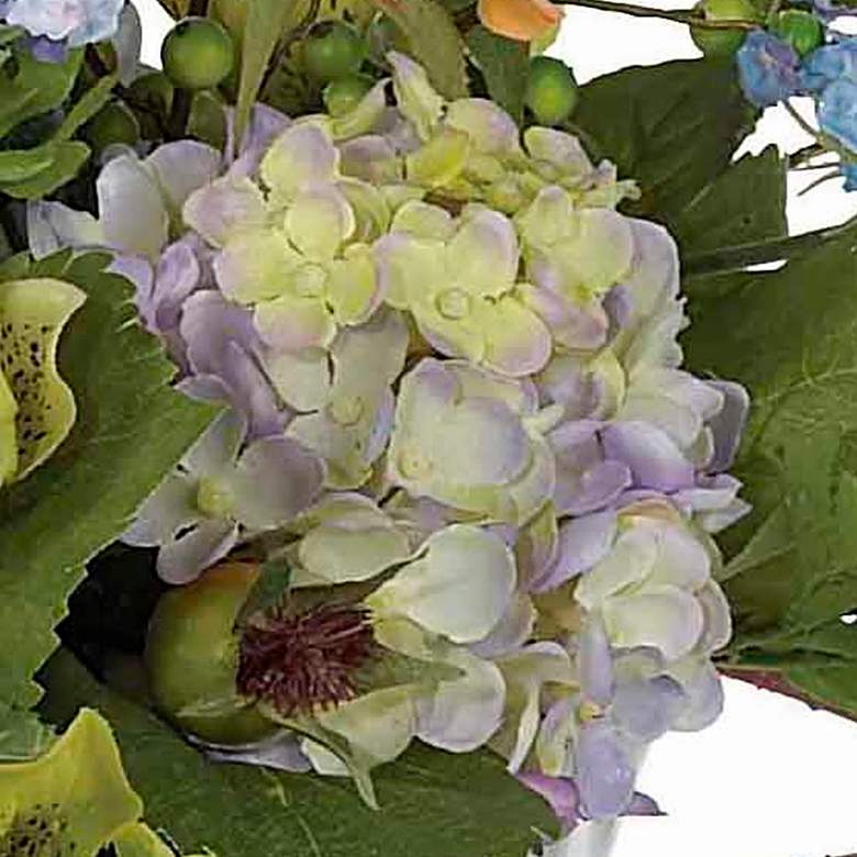 Image 4 Blue Hydrangea Faux Floral Arrangement Centerpiece more views