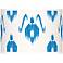 Blue Ikat Pattern Giclee Lamp Shade 13.5x13.5x10 (Spider)