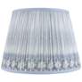 Blue Ikat Print Pleated Empire Lamp Shade 10x14x10 (Spider)