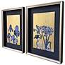 2_Blue Iris I 20"W x 26"H Framed Art Set of 2 more views