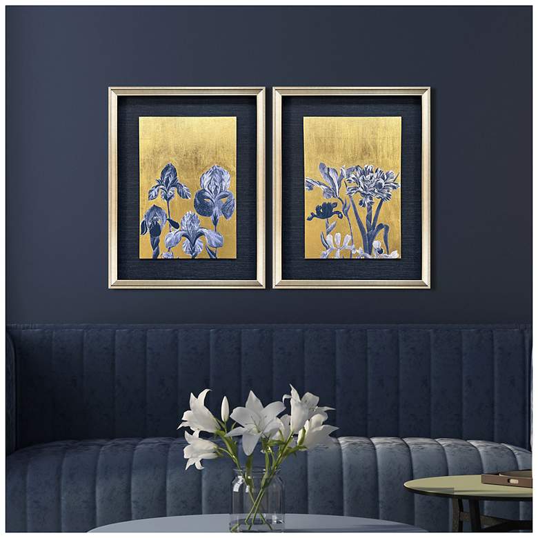 Image 4 Blue Iris I 20"W x 26"H Framed Art Set of 2 more views