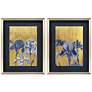 1_Blue Iris II 20"W x 26"H Framed Art Set of 2