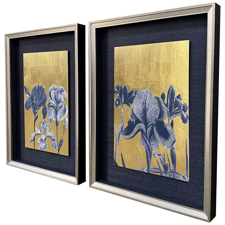 Image 2 Blue Iris II 20"W x 26"H Framed Art Set of 2 more views