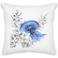 Blue Jellyfish White Canvas 18" Square Decorative Pillow