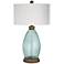 Blue Lagoon  Seeded Glass Table Lamp