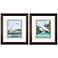 Blue Lake Heron 18"H Rectangular 2-Piece Framed Wall Art Set