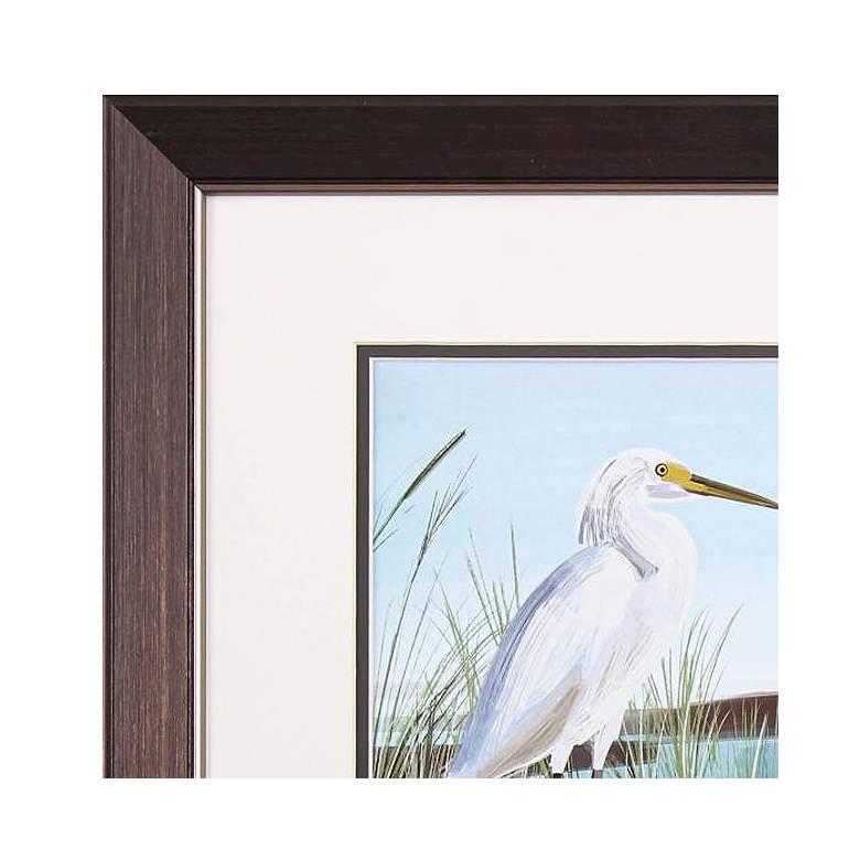 Image 4 Blue Lake Heron 18"H Rectangular 2-Piece Framed Wall Art Set more views