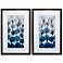 Blue Leaves 22"W x 34"H Framed Art Set of 2