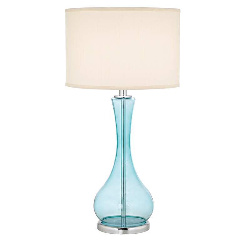 Image 1 Blue Martini Glass Table Lamp