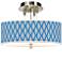 Blue Matrix Giclee 14" Wide Ceiling Light