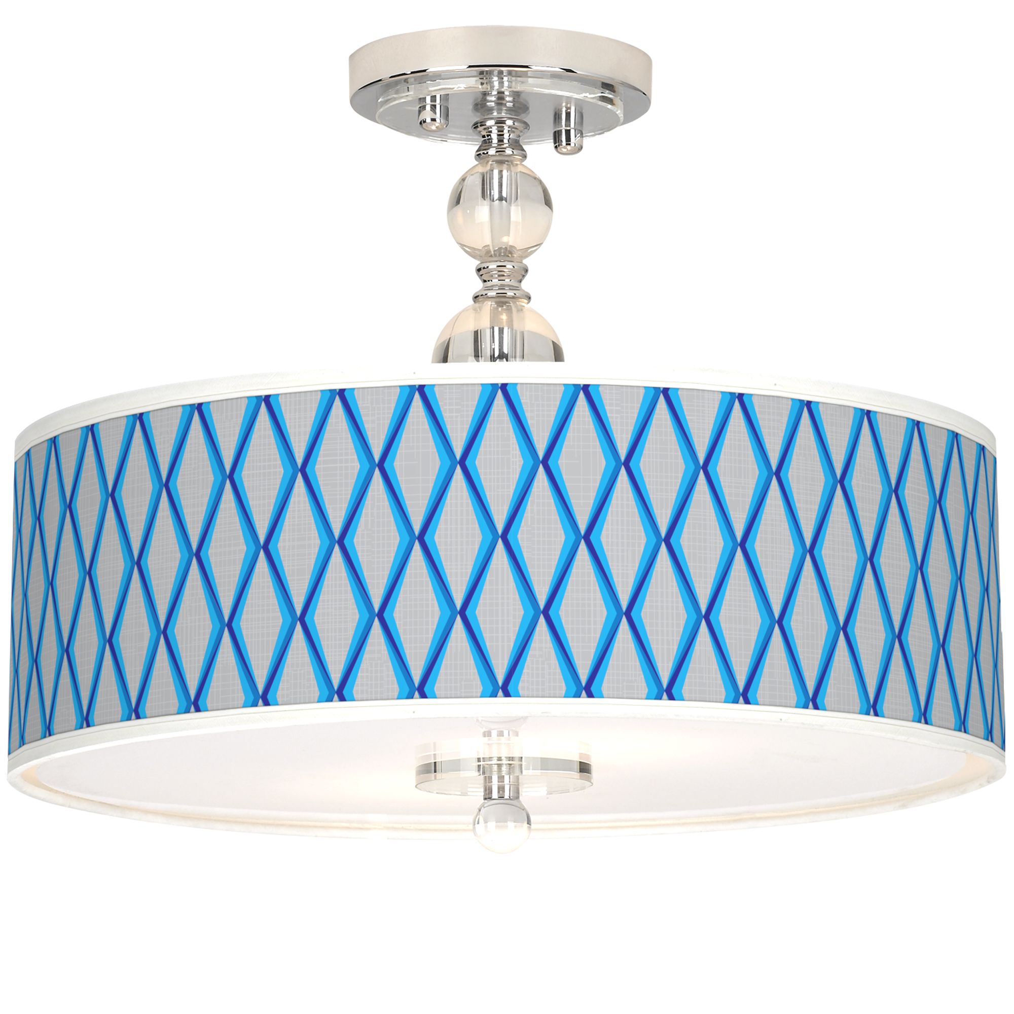 blue semi flush ceiling light