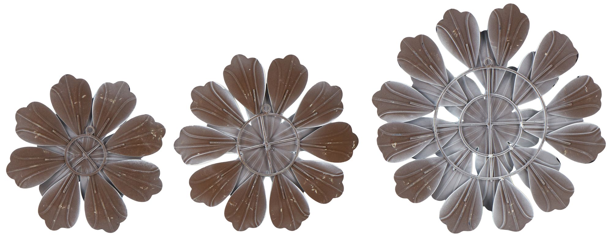 Image 5 Blue Metal Coastal Wall Decor, S/3 18", 12", 11"H more views