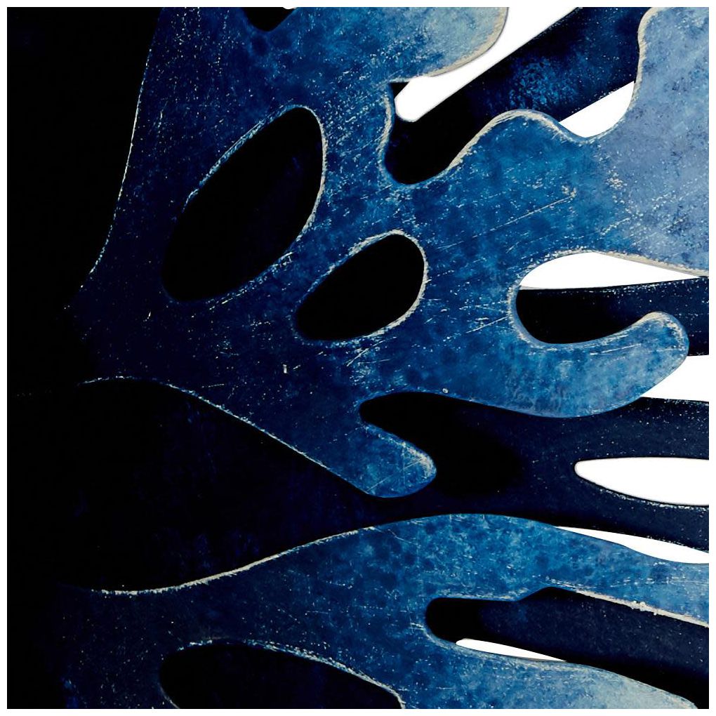 Image 7 Blue Metal Contemporary Wall Decor, 38" x 3" x 16" more views