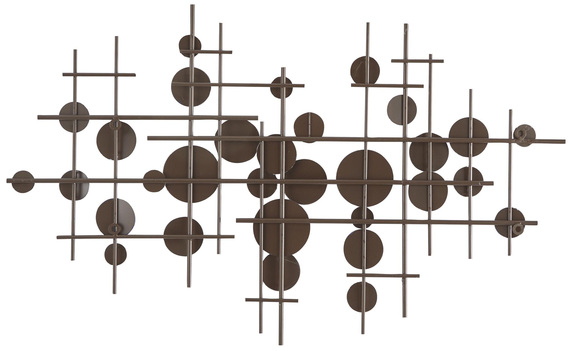 Image 4 Blue Metal Contemporary Wall Decor, 39" x 1" x 23" more views