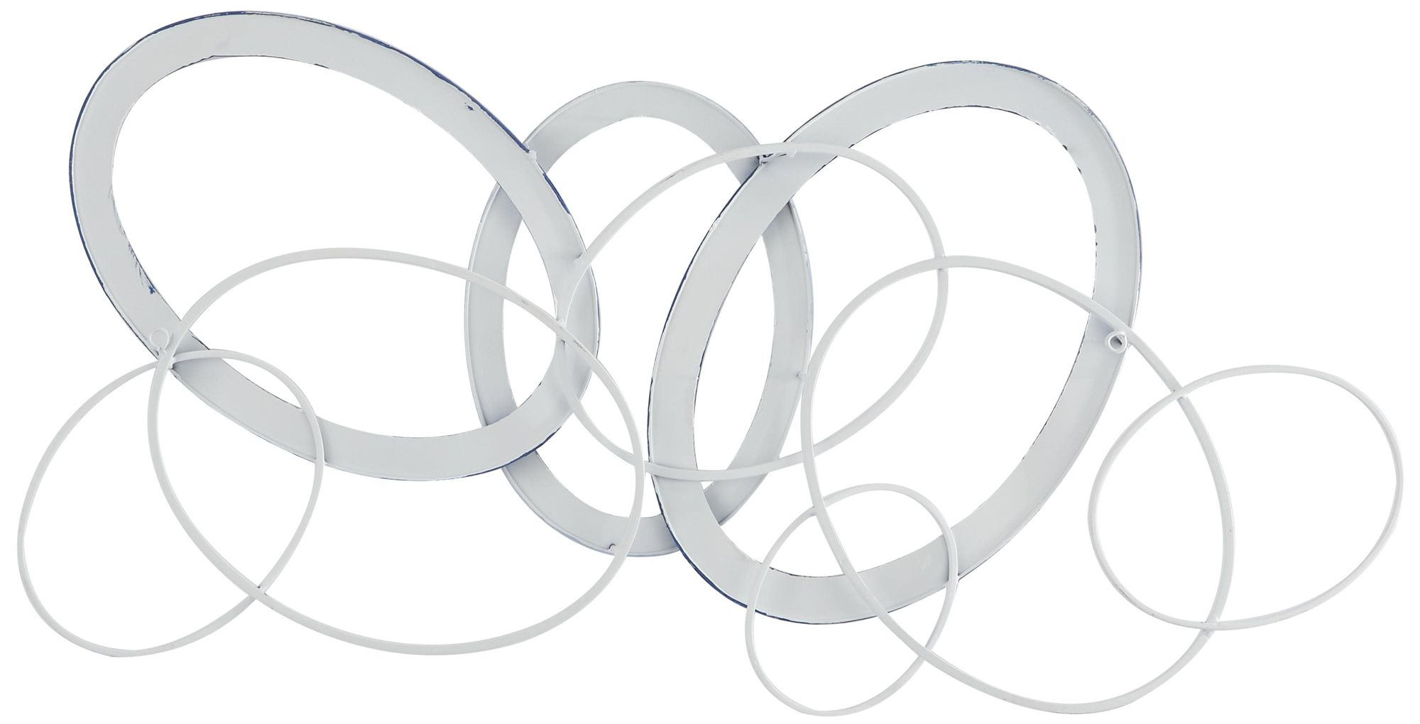 Image 4 Blue Metal Contemporary Wall Decor, 43" x 2" x 22" more views