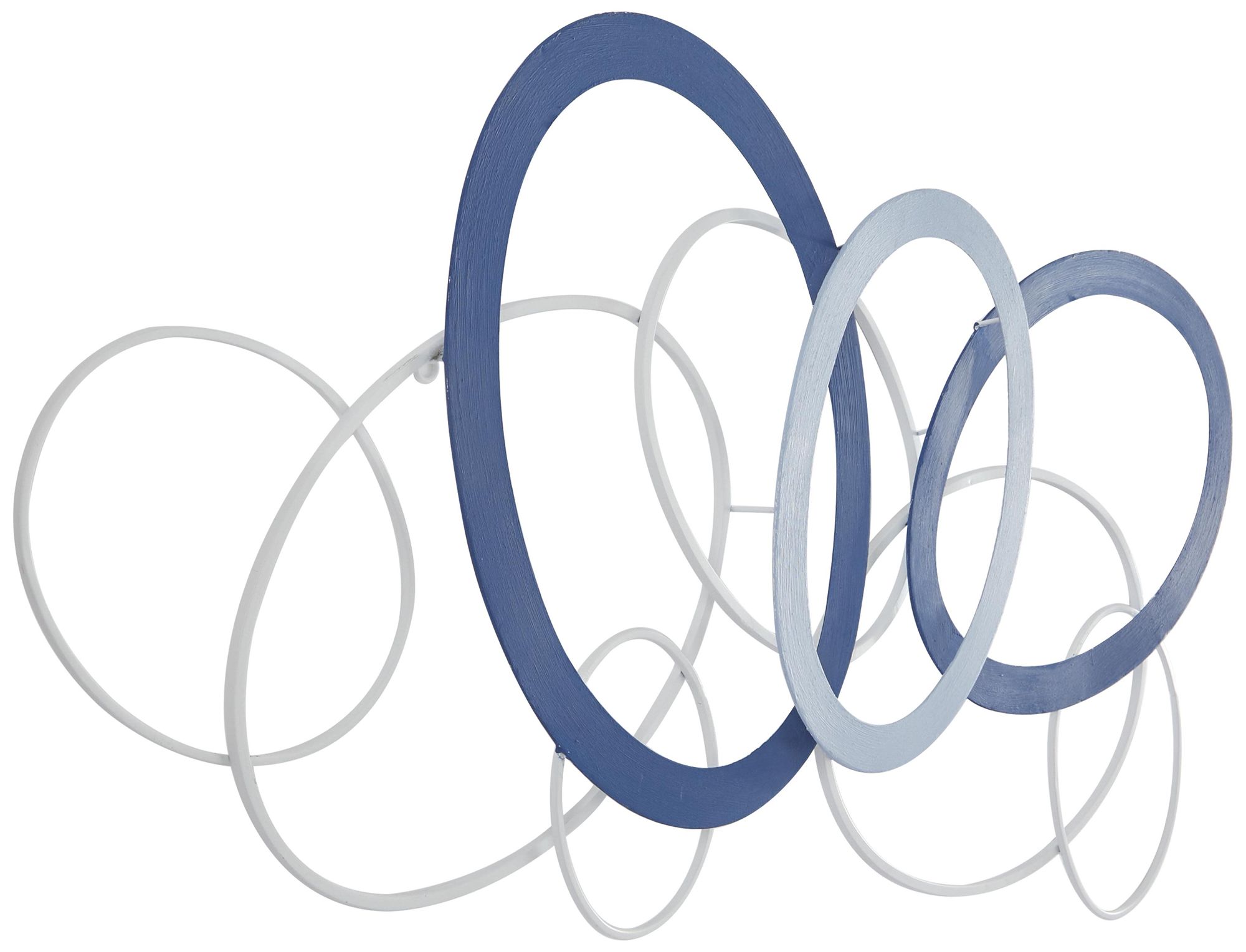 Image 5 Blue Metal Contemporary Wall Decor, 43" x 2" x 22" more views