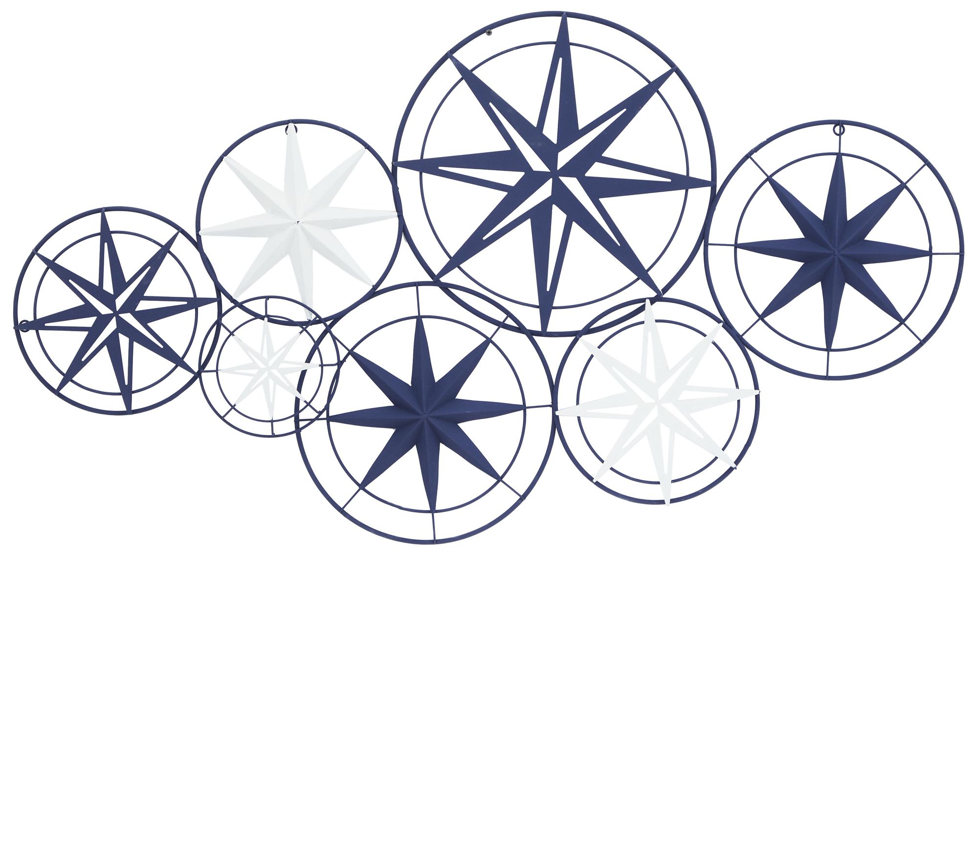 Image 2 Blue Metal Contemporary Wall Decor, 48" x 1" x 26"