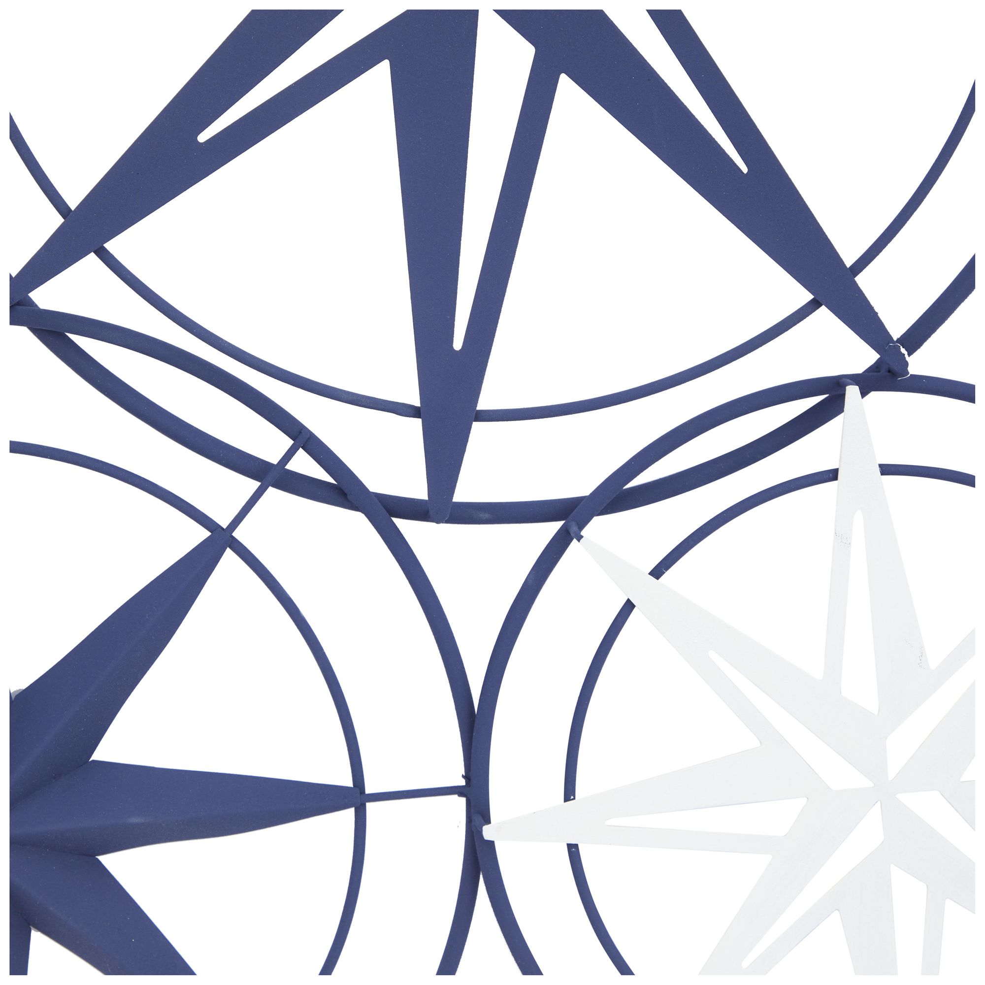 Image 3 Blue Metal Contemporary Wall Decor, 48" x 1" x 26" more views