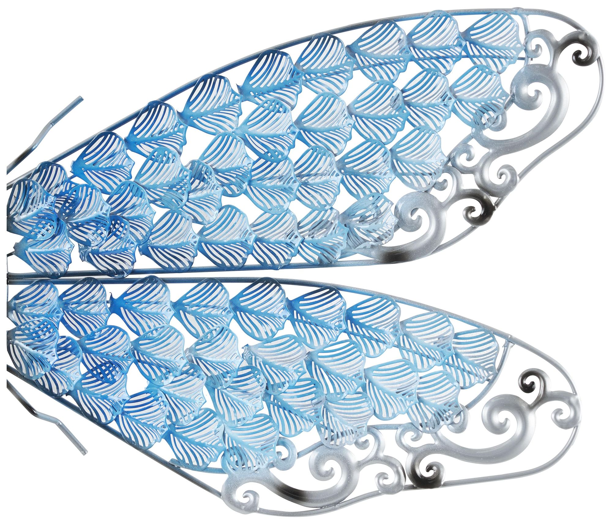 Image 4 Blue Metal Eclectic Wall Decor, 25" x 1" x 16" more views