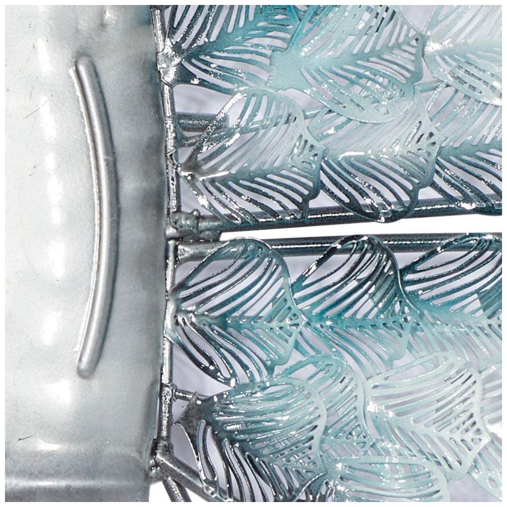 Blue Metal Eclectic Wall Decor, 25" x 1" x 16"