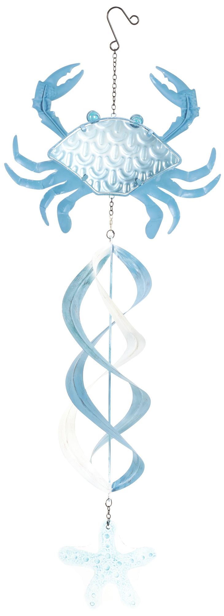 Image 5 Blue Metal Nautical Windchime, 12" x 5" x 32" more views