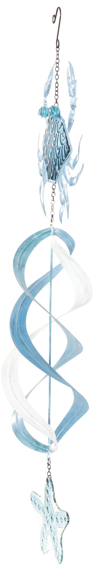 Image 6 Blue Metal Nautical Windchime, 12" x 5" x 32" more views