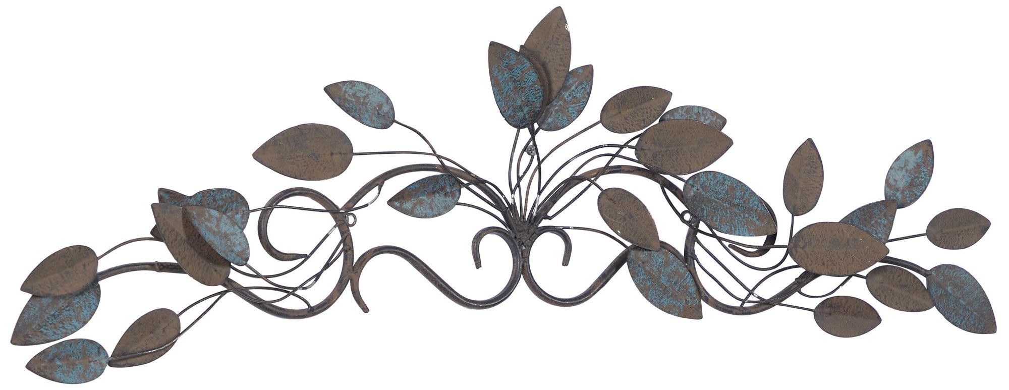 Image 6 Blue Metal Traditional Wall Decor, 35" x 2" x 10" more views