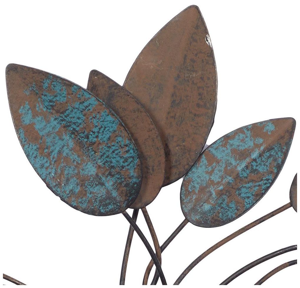 Blue Metal Traditional Wall Decor, 35" x 2" x 10"