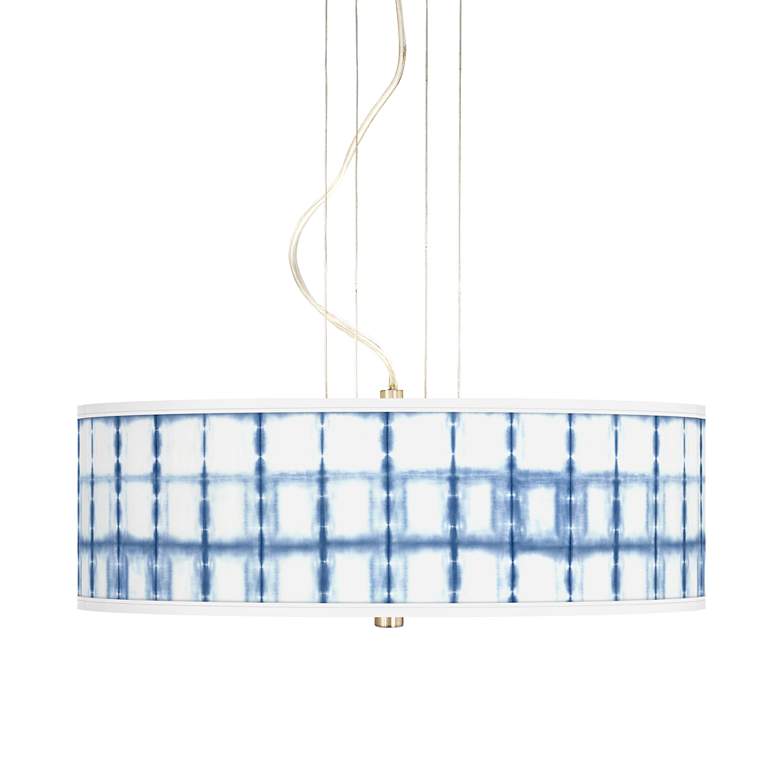 Image 1 Blue Mist 20 inch Wide 3-Light Pendant Chandelier