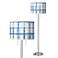 Blue Mist Giclee Brushed Nickel Garth Floor Lamp