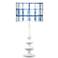 Blue Mist Giclee Paley White Table Lamp
