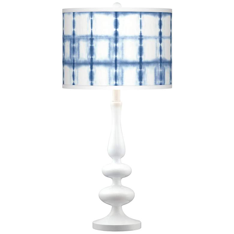 Image 1 Blue Mist Giclee Paley White Table Lamp
