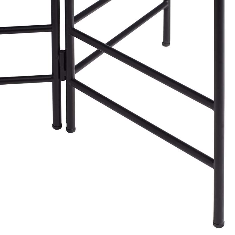 Image 5 Blue Mosaic Black Iron Set of 3 Accent Tables more views