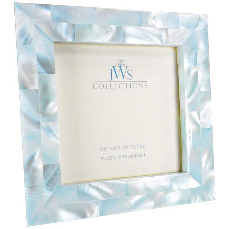 Image 1 Blue Mother of Pearl 3.5x3.5 Photo Picture Frame