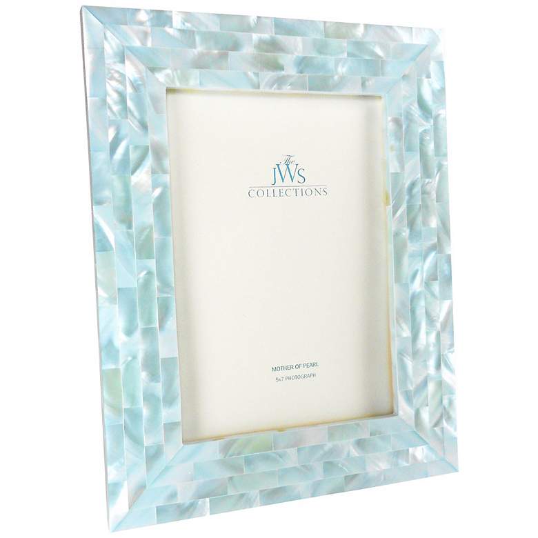 Image 1 Blue Mother of Pearl 5x7 Photo Picture Frame