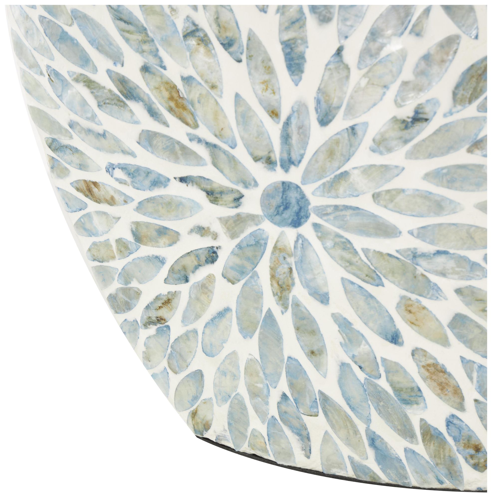 Image 4 Blue Mother of Pearl Shell Contemporary Vase, 17" x 8" x 24" more views